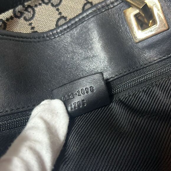 Gucci Beige and Black Patterned Tote - Picture 12 of 16